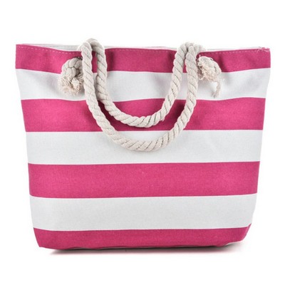 Stripe Canvas Tote Bag
